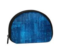 Programmer Binary Code Blue, Women's Storage Bag Shell Makeup Bag Small Coin Purse Shell Change Pouch