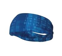 Programmer Binary Code BlueHair Bands for Men Woman Headband Running Headband Sweat Wicking Gym