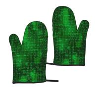 Programmer Binary Data Coding, Kitchen Oven Mitts Anti-Slip Cooking Gloves,Heat Resistant Baking Mitts A Pair