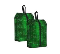 Programmer Binary Data Coding, Travel Shoe Bags 2 Pack, Waterproof Shoe Storage Bags, Shoe Organizer for Travel and Home