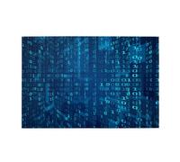 Programmer Blue Binary Code,1000 Pieces Wooden Jigsaw Family Game Jigsaw Puzzles for Adults Teens Home Decor