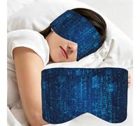 Programmer Blue Binary Code, Sleep Mask for Home Travel, Full Eye Covers Light Blocking Eye Mask Sleep Eye and Ear Muffs