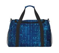Programmer Blue Binary Code, Sports Duffels, Handheld Crossbody Sports Luggage Bag, Large Capacity Travel Bag for Women and Men