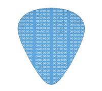 Programmer Blue Binary Computer Code,12 Pcs Guitar Pick,3 Different Thickness Plectrums for Acoustic Guitar Bass Ukulele (0.46mm 0.96mm 0.71mm)