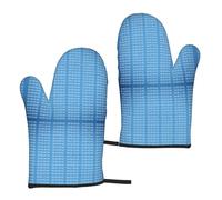 Programmer Blue Binary Computer Code, Kitchen Oven Mitts Anti-Slip Cooking Gloves,Heat Resistant Baking Mitts A Pair