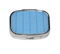Programmer Blue Binary Computer Code,Meta Pill Box 2 Compartment Medicine Case,Portable Organizer
