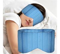 Programmer Blue Binary Computer Code, Sleep Mask for Home Travel, Full Eye Covers Light Blocking Eye Mask Sleep Eye and Ear Muffs