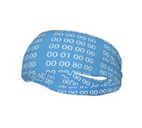 Programmer Blue Binary Computer CodeHair Bands for Men Woman Headband Running Headband Sweat Wicking Gym