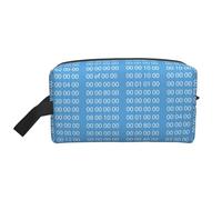 Programmer Blue Binary Computer CodeMakeup Trave Bag for Women,Cosmetic Large Capacity Organizer