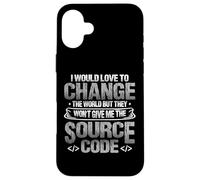 Programmer Change The World Source Code Programming Case for iPhone 16 Plus