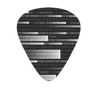 Programmer Code Black,12 Pcs Guitar Pick,3 Different Thickness Plectrums for Acoustic Guitar Bass Ukulele (0.46mm 0.96mm 0.71mm)