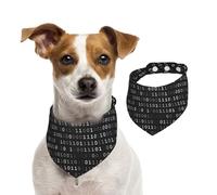 Programmer Code Black Black,Dog Bandanas Cotton Pet Scarf Adjustable Bibs for Pet,M