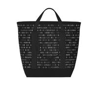 Programmer Code Black Black,Lunch Bags Large Capacity Insulated Tote Bag For Women Men Work Picnic Travel