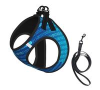 Programmer Code Blue,Pet Harness,Adjustable Reflective Dog Harness,Pet Leash Vest,S