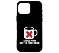 Programmer Coder Error 404 Coffee Not Found Tech Case for iPhone 16 Pro Max