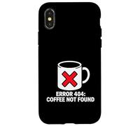 Programmer Coder Error 404 Coffee Not Found Tech Case for iPhone X/XS