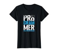 Programmer Coding at the Night Value Graphic T-Shirt, Women, Black, L
