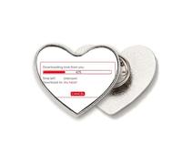 Programmer Download Your Love Heart Metal Pin Brooch Clip Love