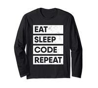 Programmer Eat Sleep Code Repeat Coding Long Sleeve T-Shirt