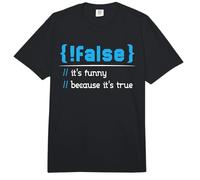 Programmer False is Funny Because It's True Coder Comfort Colors Adult Heavyweight T-Shirt