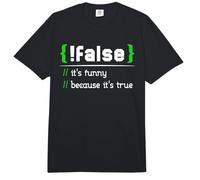 Programmer False is Funny Because It's True Coder Comfort Colors Adult Heavyweight T-Shirt