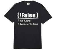 Programmer False is Funny Because It's True Coder Comfort Colors Adult Heavyweight T-Shirt