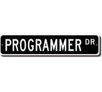Programmer Gift Programmer Sign Office Employee Computer Programmer Data Entry Street Sign 4x16 inches