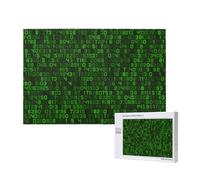 Programmer Green Decimal Computer Code,1000 Pieces Wooden Jigsaw Family Game Jigsaw Puzzles for Adults Teens Home Decor