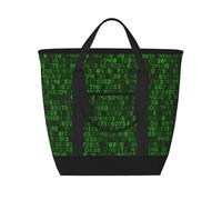 Programmer Green Decimal Computer Code,Lunch Bags Large Capacity Insulated Tote Bag For Women Men Work Picnic Travel