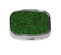 Programmer Green Decimal Computer Code,Meta Pill Box 2 Compartment Medicine Case,Portable Organizer