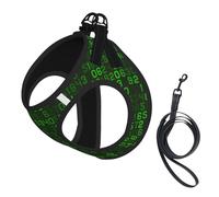 Programmer Green Decimal Computer Code,Pet Harness,Adjustable Reflective Dog Harness,Pet Leash Vest,L