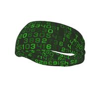 Programmer Green Decimal Computer CodeHair Bands for Men Woman Headband Running Headband Sweat Wicking Gym
