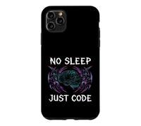 Programmer Hacker No Sleep Just Code Cyberpunk Brain Case for iPhone 11 Pro Max