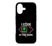 Programmer I Code In The Dark Retro Hacker Skull Case for iPhone 17