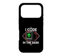 Programmer I Code In The Dark Retro Hacker Skull Case for iPhone 17 Pro