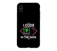 Programmer I Code In The Dark Retro Hacker Skull Case for iPhone XS Max