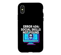 Programmer Introvert Error 404 Social Skills Not Found Case for iPhone X/XS