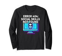 Programmer Introvert Error 404 Social Skills Not Found Long Sleeve T-Shirt
