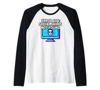 Programmer Introvert Error 404 Social Skills Not Found Raglan Baseball Tee