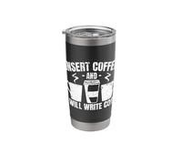 Programmer Joke - Insert Coffee and I Will Write Code Stainless Steel Insulated Tumbler