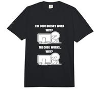 Programmer Meme Code Works Debugging Confused Comfort Colors Adult Heavyweight T-Shirt