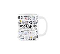 Programmer Mug - Humorous Computing & Technology Operator Themed Gifts - Tea/Coffee Hot Drinks White Ceramic Cup Present