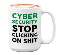 Programmer Mug White 15oz - Cyber Security Stop Clicking - Tech Progammer Computer Engineer Coding Mechanical Electrical