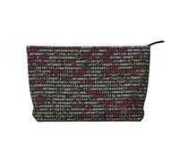 Programmer Programming Code Corduroy Makeup Bag - Portable and Stylish Cosmetic Organizer for Beauty Essentials, Zipper Closure, Travel-Friendly, Cosmetics Bag, Gift for Her