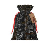 (Programmer Programming Code) Drawstring Gift Bags for Birthday Party Christmas Reusable Holiday Wrap Bags Medium Size