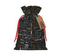 (Programmer Programming Code) Drawstring Gift Bags for Birthday Party Christmas Reusable Holiday Wrap Bags Medium Size