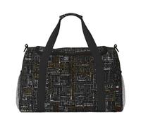 (Programmer Programming Code) Durable Twill Travel Tote Bag Large Capacity Handheld & Crossbody Bag for Weekend Trips,Sports,and Outdoor Activities