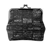 Programmer Programming Code Full Double-Sided Printed Pattern Women's and Girls' Fashionable Leather Kiss Lock Coin Purse Card Bag