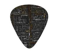 (Programmer Programming Code) Guitar Picks Set Of 12 With Transparent Plastic Box For Bass Electric And Acoustic Guitars Ukulele