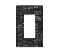 Programmer Programming Code Print 1 Gang Single Rocker Wall Panel Light Switch Plate Covers Wall Decor Home Decor For Kitchen Bathroom Bedroom 2.8x4.5 In